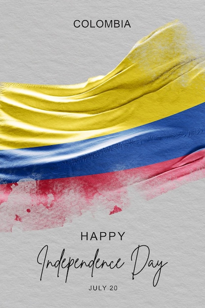 colombia independence day social media post banner poster template