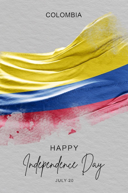 Photo colombia independence day social media post banner poster template