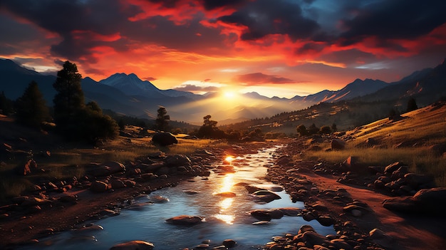 colombia sunset nature landscape view beautiful scenery