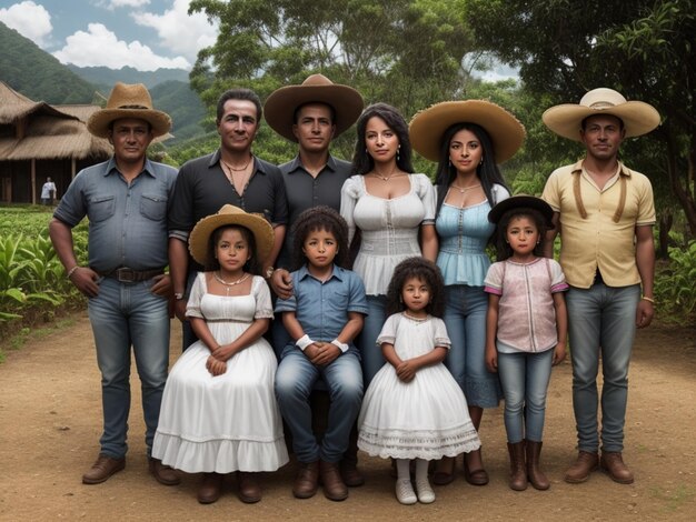 Colombiaanse familiefoto