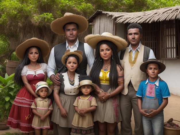 Colombiaanse familiefoto