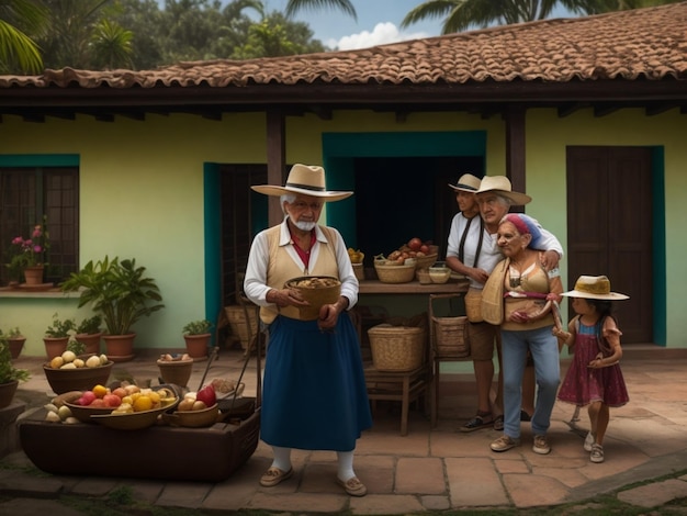 Colombiaanse familiefoto