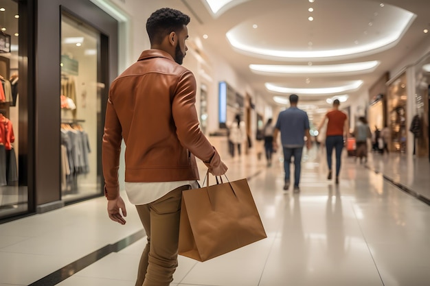 Colombiaanse man winkelen bij warenhuis Levensstijl van Colombiaans winkelcentrumcentrum