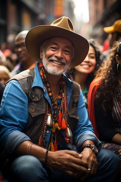 Colombiaanse mensen vieren hun levendige cultuur en nationale trots met traditionele vlaggen