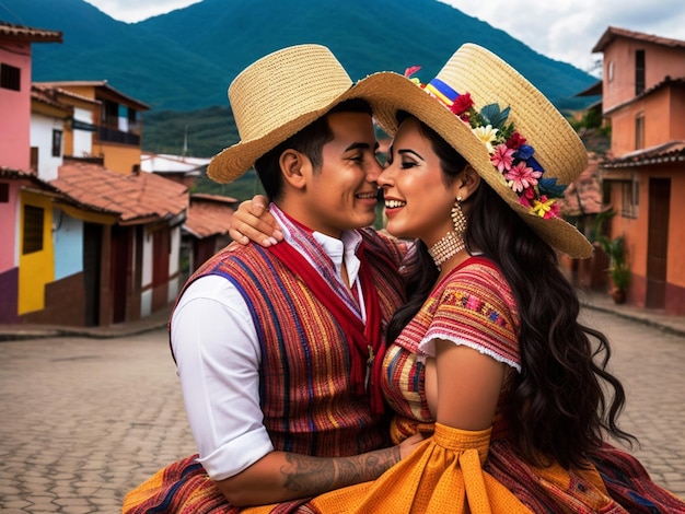 Colombian family Latin farmfinca couples sunset Colombia nature