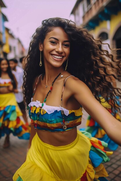 Foto feste colombiane sorrisi e divertimento tradizione e cultura ia generativa