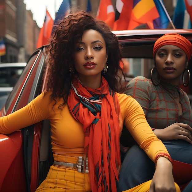 Colombian People Celebrating Their Vibrant Culture and National Pride with Traditional Flags