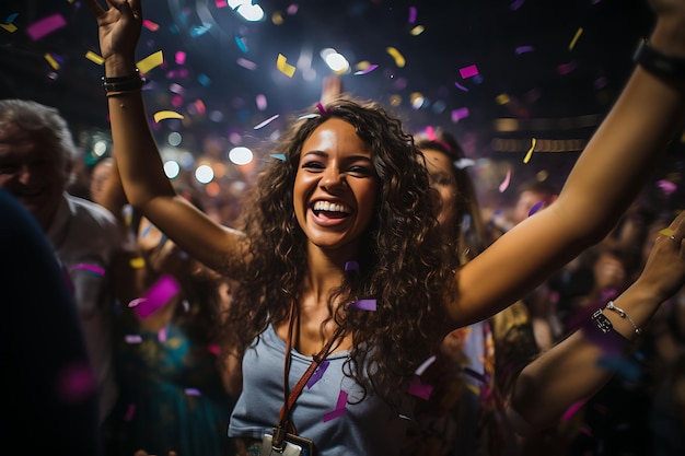 Colombian People Celebrating Their Vibrant Culture and National Pride with Traditional Flags