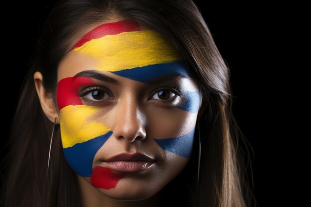 국기에 대한 자부심과 열정을 지닌 콜롬비아 사람들은 생생한 색상의 국기를 통해 국가 정체성을 갖고 있습니다. 청소년과 성인을 포함한 콜롬비아 국민의 다양성을 축하합니다.