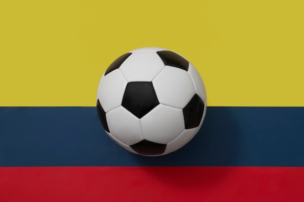 Photo colombian soccer team concept still life