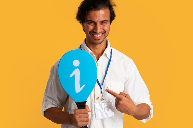 Colombian travel guide  posing in studio