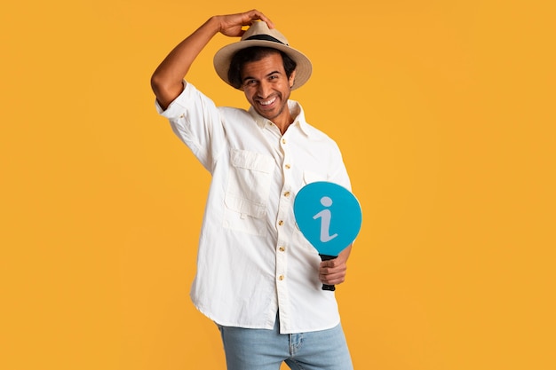 Colombian travel guide  posing in studio