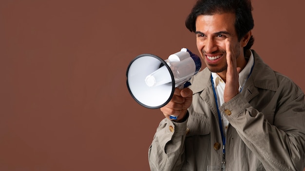 Colombian travel guide  posing in studio