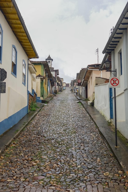 colonial architecture of Mariana historic city in Minas Gerais Brazil