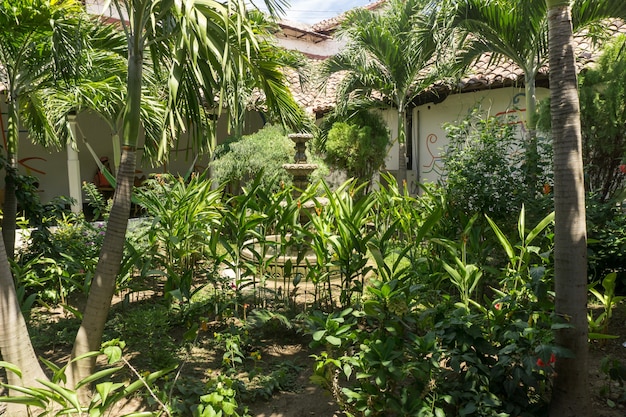 Colonial garden from house in Nicaragua