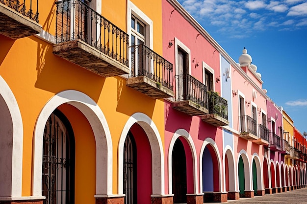 Foto coloniale architectuur van pueblas