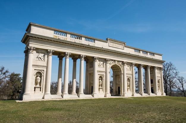 The colonnade on Rajstna is a romantic classicist gloriet near Valtice town Czech Republic