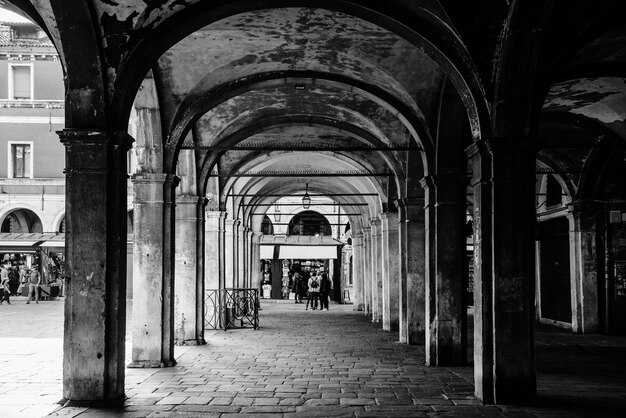 Photo colonnades in historic building