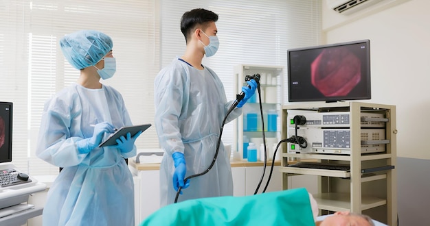 Photo colonoscopy endoscopic examination