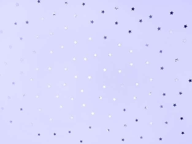 Color of 2022 Very Peri Stars on purple background of fashionable pastel tones Festive background