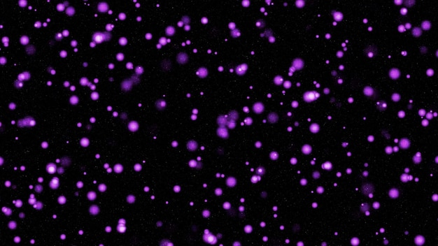 Color abstract starry glossy particles on black background