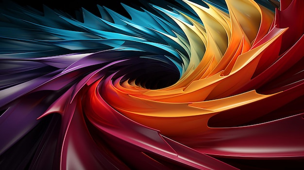 A color abstract vortex