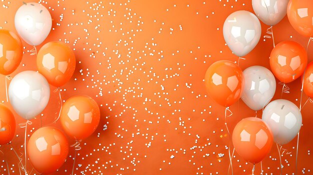 Color balloons composition background Celebration design banner