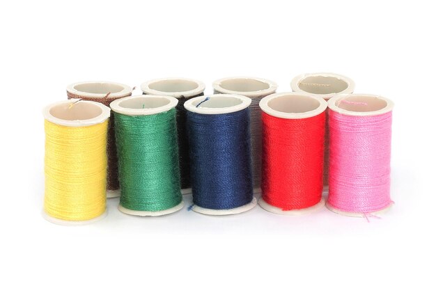 Color bobbins of thread