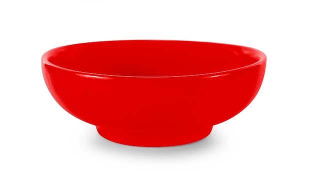 Color bowl isolated on white background