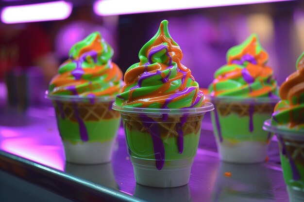 Color Burst Cones Neon Ice Delight