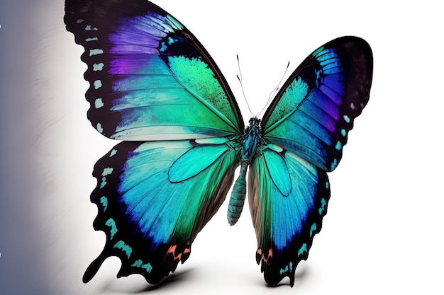 白い背景で隔離の色蝶