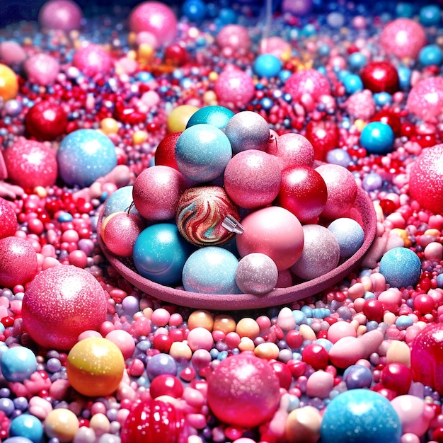 цветные конфеты в пастели