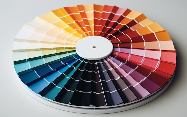 Color Chart Against a White Background