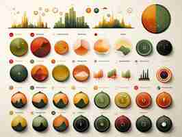 Foto combinazione di dati del diagramma a colori