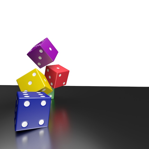 color dice, clipping path