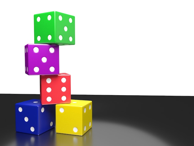 Color dice, clipping path