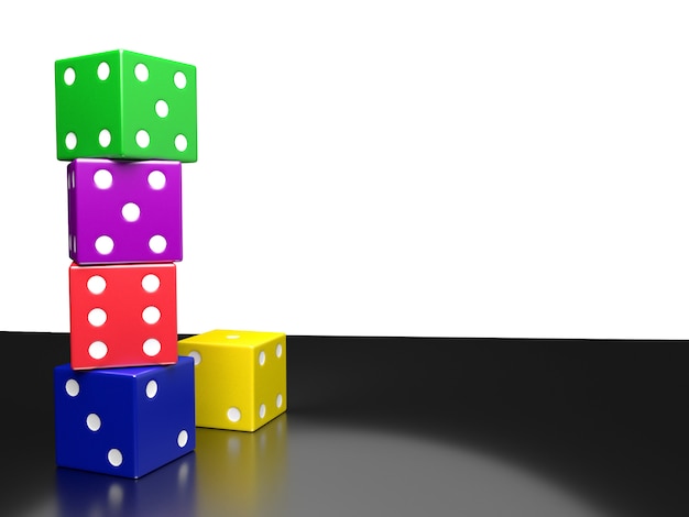 Color dice, clipping path