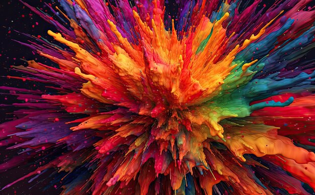 Color explosion in an abstract design Generative Ai