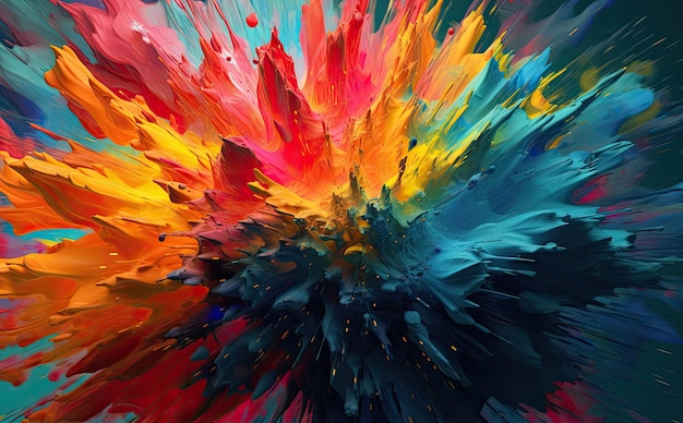 Color explosion in an abstract design Generative Ai