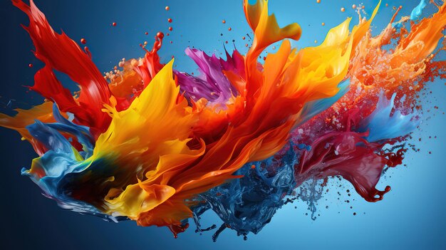 Color explosion background Generative Ai