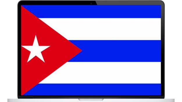 Color flag of the country on the tablet illustration