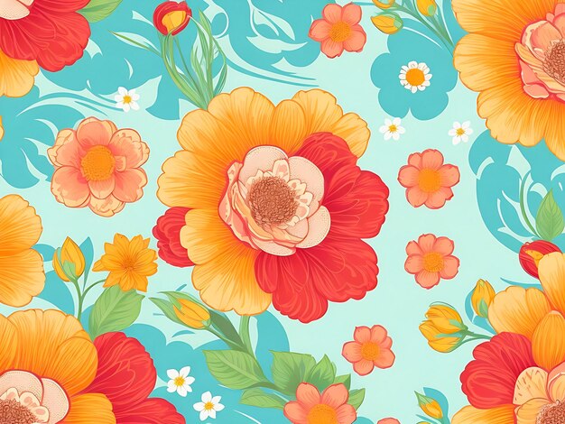 Photo color flower pattern