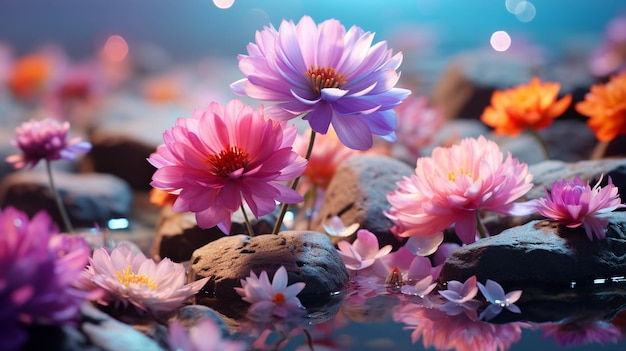 color ful flowers HD wallpaper photographic image