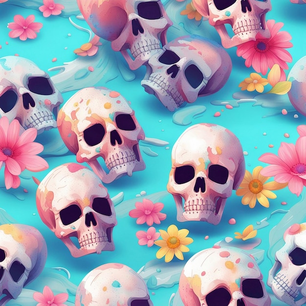 A color full skull trendy sunglass t shirt design