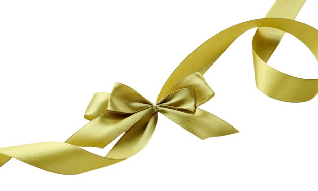 Color gift satin ribbon bow, isolated on white