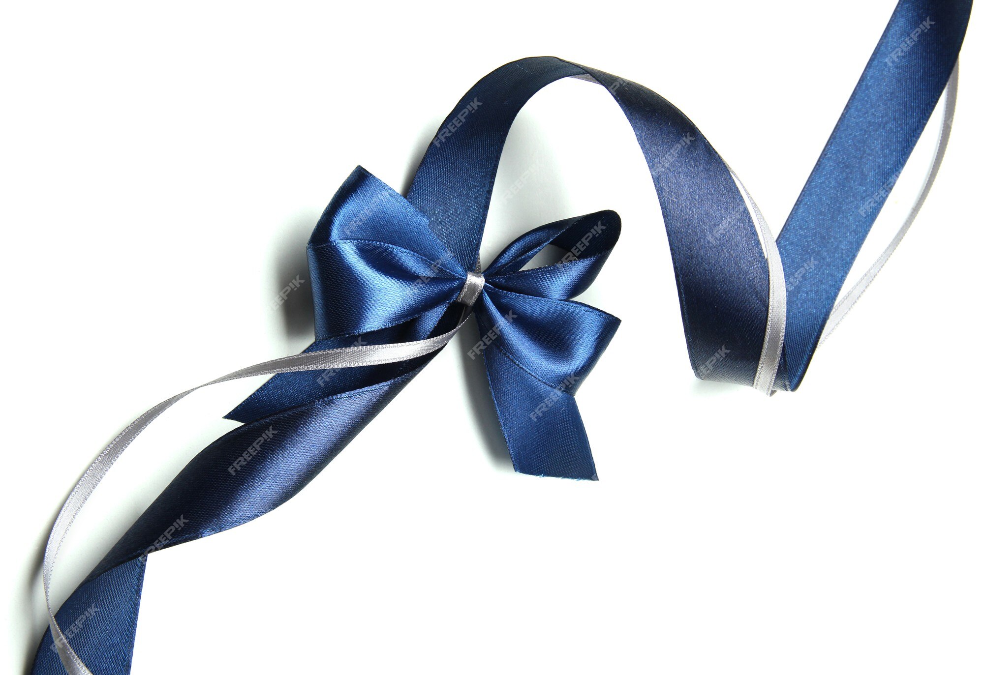 Premium Photo  Color gift satin ribbon bow, isolated on white