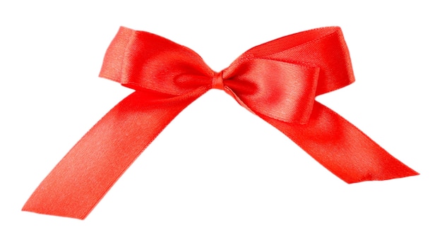 Color gift satin ribbon bow, isolated on white