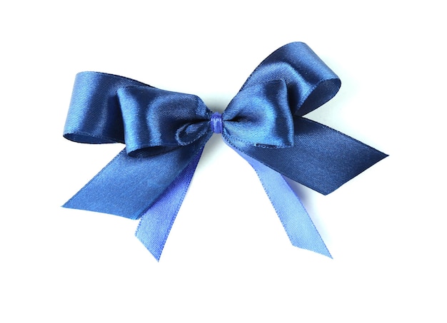 Color gift satin ribbon bow, isolated on white