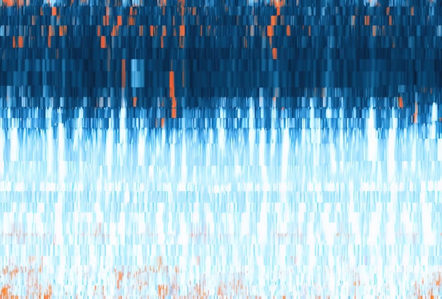 color glitch texture noise background cyan blue orange glowing pixel distortion artifacts design