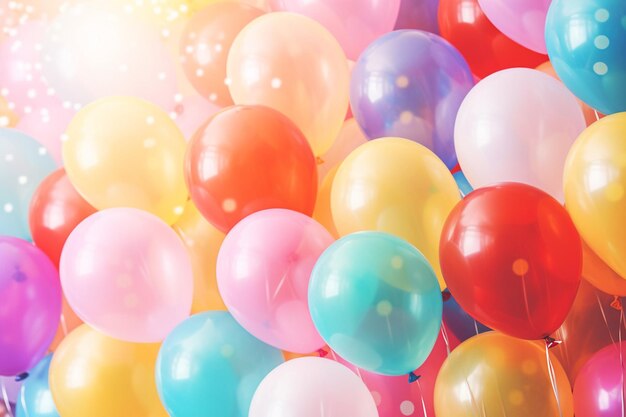 Color glossy balloons background